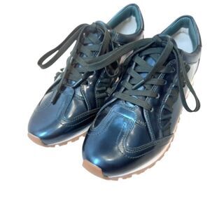 Tory Burch metallic dark green and Brown Athletic Sneakers